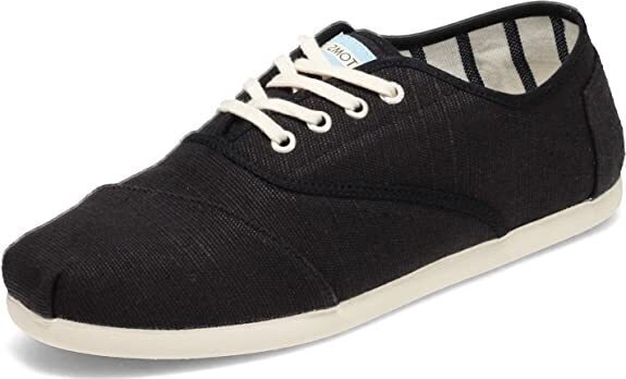 TOMS Heritage Mens Canvas Casual Shoes Sneakers Lace Up Low Cut - Black - US 11