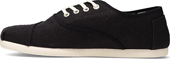 TOMS Heritage Mens Canvas Casual Shoes Sneakers Lace Up Low Cut - Black - US 8