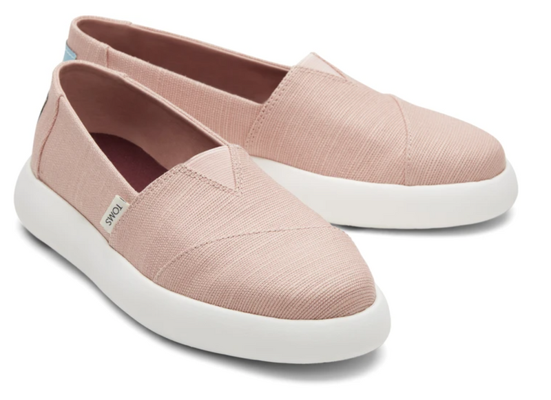 TOMS Womens Canvas Slip On Shoes Sneakers Flats Alpargata Espadrilles - Dusty Pink - US 7