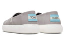 TOMS Womens Canvas Slip On Shoes Sneakers Flats Alpargata Espadrilles - Grey - US 9