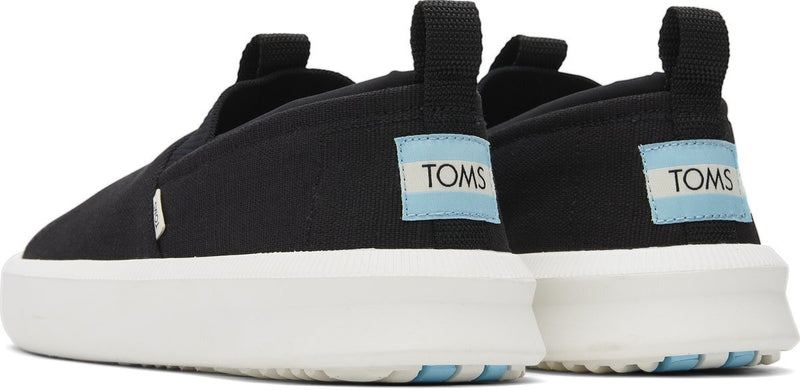 TOMS Mens Canvas Slip On Shoes Casual Sneakers Breathable Espadrilles - Black - US 11