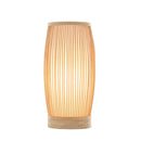 Natural Woven Bamboo Cylinder Table Lamp Light Shade Boho Tropical Coastal