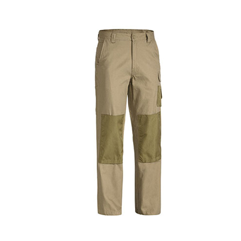 BISLEY Mens Razar Cordura Utility Pants Workwear Cotton Trousers Work BPU6110 - Khaki - 112R