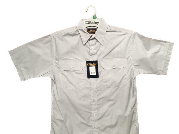 BISLEY SHORT SLEEVE SHIRT Everyday Casual Business Work Cotton Blend Check - BS2484_VHIG (HIG) - S