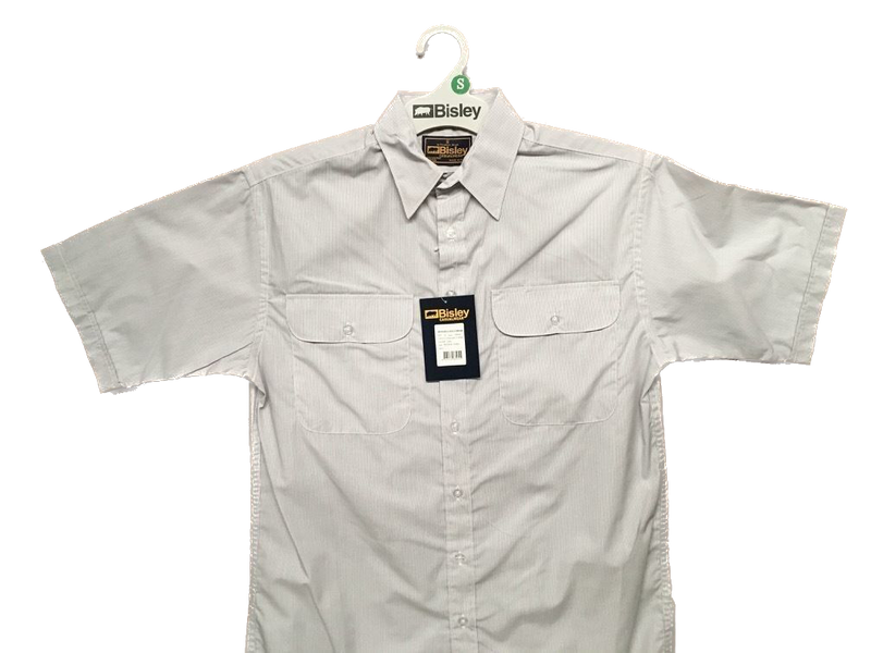 BISLEY SHORT SLEEVE SHIRT Everyday Casual Business Work Cotton Blend Check - BS2484_VHIG (HIG) - S