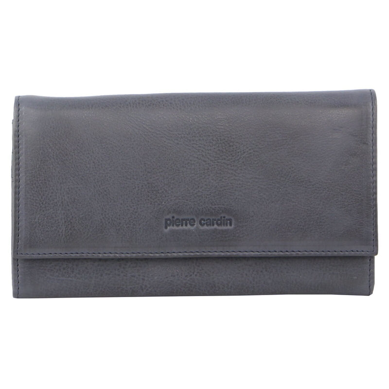 Pierre Cardin Womens Soft Italian Leather RFID Purse Wallet - Teal