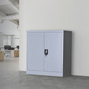 Two-Door Shelf Office Gym Filing Storage Locker Cabinet Safe
