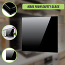 Toughened 60cm x 70cm Black Glass Kitchen Splashback