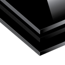 Toughened 90cm x 75cm Black Glass Kitchen Splashback