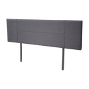 Linen Fabric King Bed Headboard Bedhead - Grey