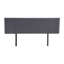 Linen Fabric King Bed Headboard Bedhead - Grey