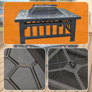 18" Square Metal Fire Pit Outdoor Heater