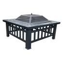 18" Square Metal Fire Pit Outdoor Heater