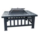 18" Square Metal Fire Pit Outdoor Heater