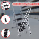 Foldable Non Slip 4 Step Steel Ladder
