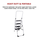 Foldable Non Slip 4 Step Steel Ladder