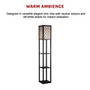 Shelf Floor Lamp - Shade Diffused Light Source with Open-Box Shelves
