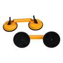 2x 100kg Aluminum Alloy Double Locking Suction Cup Glazer Glass Sucker Lifter