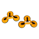 2x 150kg Load Aluminum Triple Suction Cup Pad Glazer Glass Sucker Remover Lifter