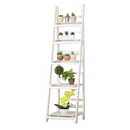 5 Tier Wooden Ladder Shelf Stand Storage Book Shelves Shelving Display Rack