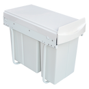 Pull Out Bin Kitchen Double Dual Slide Garbage Rubbish Waste 10L+20L