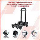 Portable Cart Folding Dolly Push Truck Hand Collapsible Trolley Luggage 70Kg