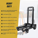 Portable Cart Folding Dolly Push Truck Hand Collapsible Trolley Luggage 70Kg