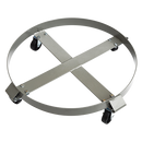 Drum Dolly 450kg 55 Gallon w Swivel Casters Heavy Duty Steel Frame Non Tipping