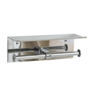 Stainless Steel Double Toilet Paper Holder Towel Roll Tissue Rack Storage Shelf