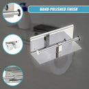 Stainless Steel Double Toilet Paper Holder Towel Roll Tissue Rack Storage Shelf