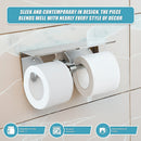 Stainless Steel Double Toilet Paper Holder Towel Roll Tissue Rack Storage Shelf