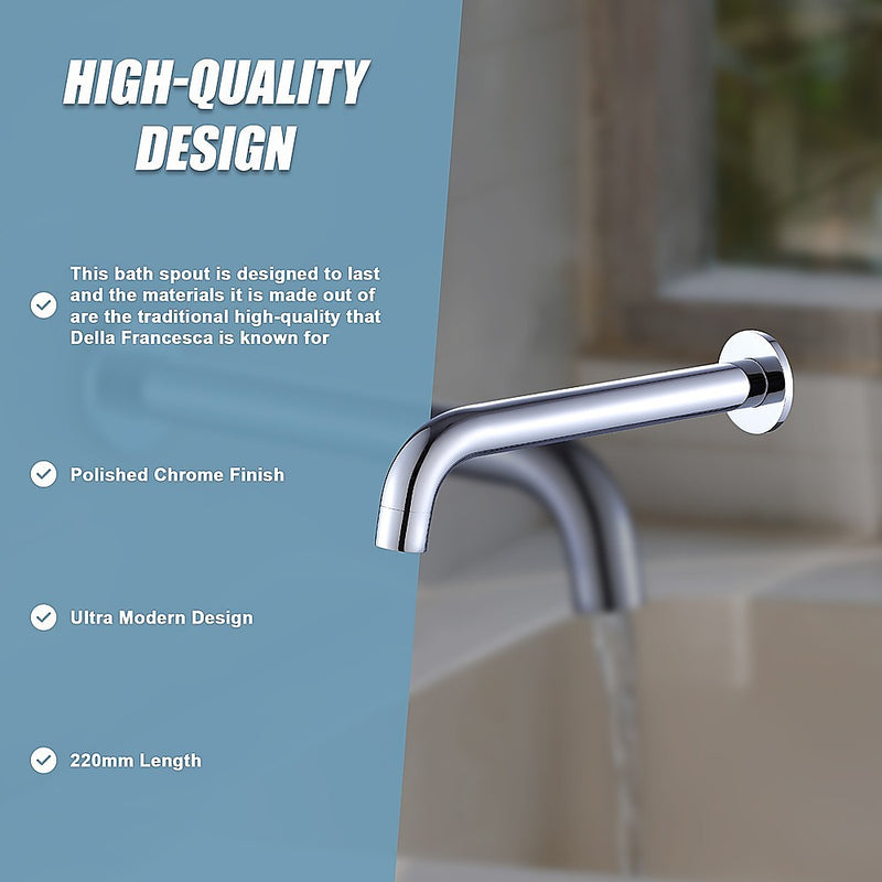 160mm Bath Spout Polished Chrome Finish