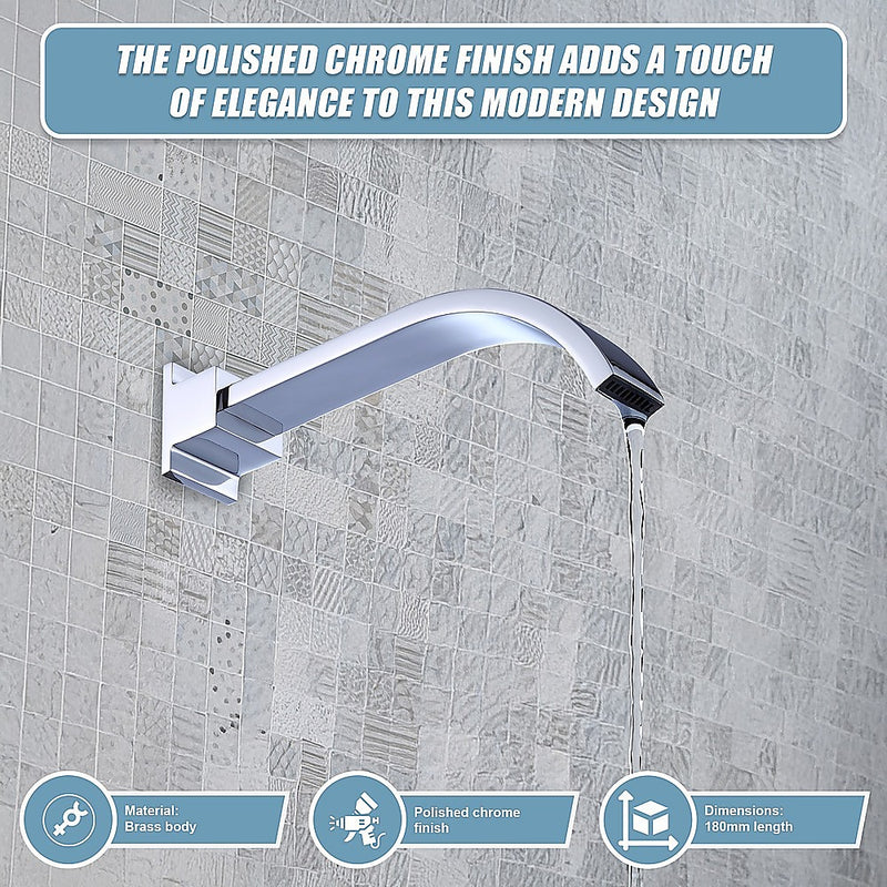 180mm Bath Spout Polished Chrome Finish