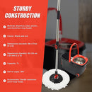 Spin Rotating Mop and Bucket Set with Wheels and 4 Microfibre Mop Heads