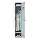 Standard Lock One-Door Office Gym Shed Clothing Locker Cabinet Grey