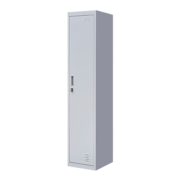 Padlock-operated lock One-Door Office Gym Shed Clothing Locker Cabinet Grey