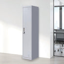 4-Digit Combination Lock One-Door Office Gym Shed Clothing Locker Cabinet Grey