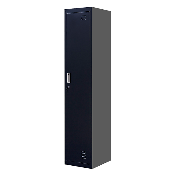 Standard Lock  One-Door Office Gym Shed Clothing Locker Cabinet Black