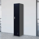 Standard Lock  One-Door Office Gym Shed Clothing Locker Cabinet Black