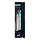 Standard Lock  One-Door Office Gym Shed Clothing Locker Cabinet Black