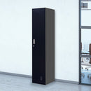 Padlock-operated lock One-Door Office Gym Shed Clothing Locker Cabinet Black