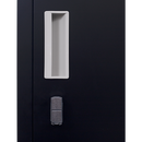 Padlock-operated lock One-Door Office Gym Shed Clothing Locker Cabinet Black