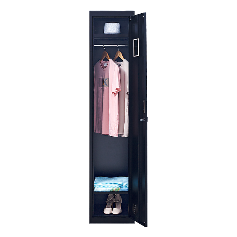 Padlock-operated lock One-Door Office Gym Shed Clothing Locker Cabinet Black