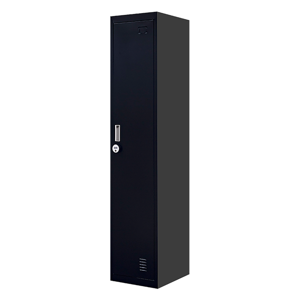 4-Digit Combination Lock One-Door Office Gym Shed Clothing Locker Cabinet Black