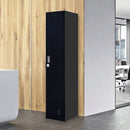 4-Digit Combination Lock One-Door Office Gym Shed Clothing Locker Cabinet Black