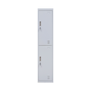Standard Lock 2-Door Vertical Locker for Office Gym Shed School Home Storage Grey
