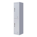 Padlock-operated lock 2-Door Vertical Locker for Office Gym Shed School Home Storage Grey