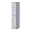 3-Digit Combination Lock 2-Door Vertical Locker for Office Gym Shed School Home Storage Grey