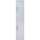 4-Digit Combination Lock 2-Door Vertical Locker for Office Gym Shed School Home Storage Grey