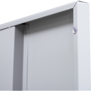 4-Digit Combination Lock 2-Door Vertical Locker for Office Gym Shed School Home Storage Grey